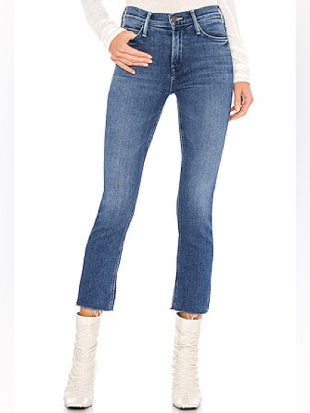MOTHER Mid Rise Dazzler Crop Fray in We're All In This Together